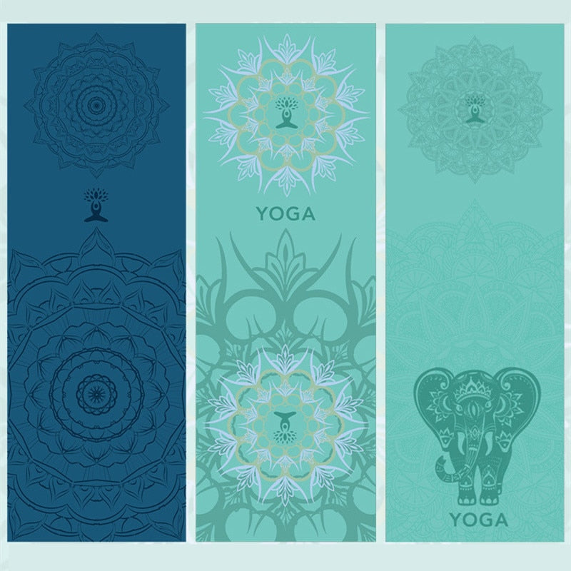 Hot Yoga Mat Towel. Non Slip Mat Cover Towel- The India Collection. WickedYo.